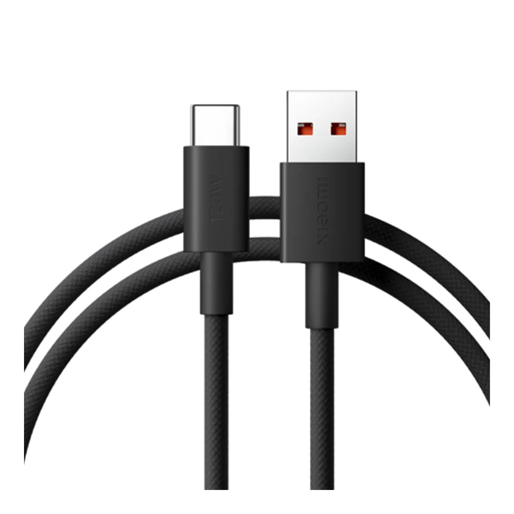 CABLE XIAOMI 6A USB-A A TIPO C NYLON TRENZADO NEGRO - 2