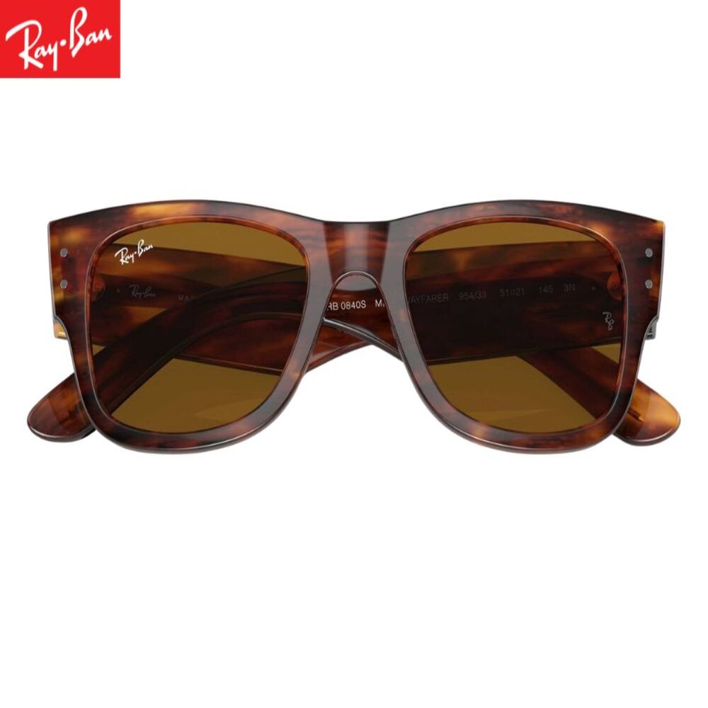 LENTES DE SOL RAY - BAN RB0840S MEGA WAYFARER MARRON 51M - 3