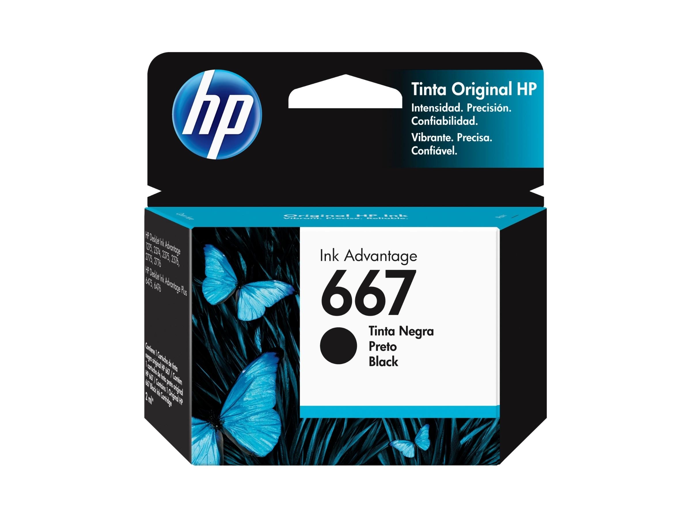CARTUCHO DE TINTA HP 667 BLACK (3YM79AL) 1275 / 2374 / 2375 / 2376 / 2775 / 2776 - 1