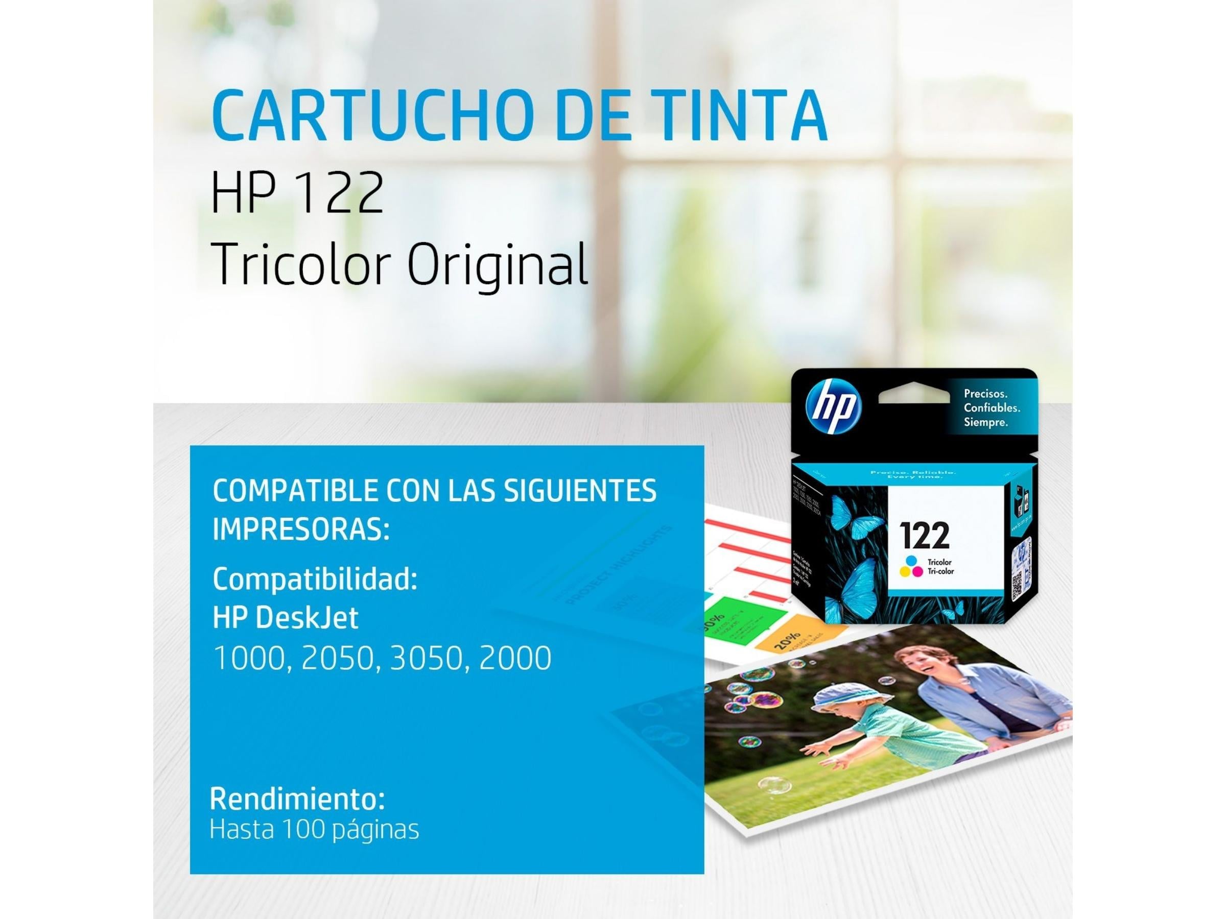 CARTUCHO DE TINTA HP 122 TRICOLOR (CH562HL) 2050/3050 - 2