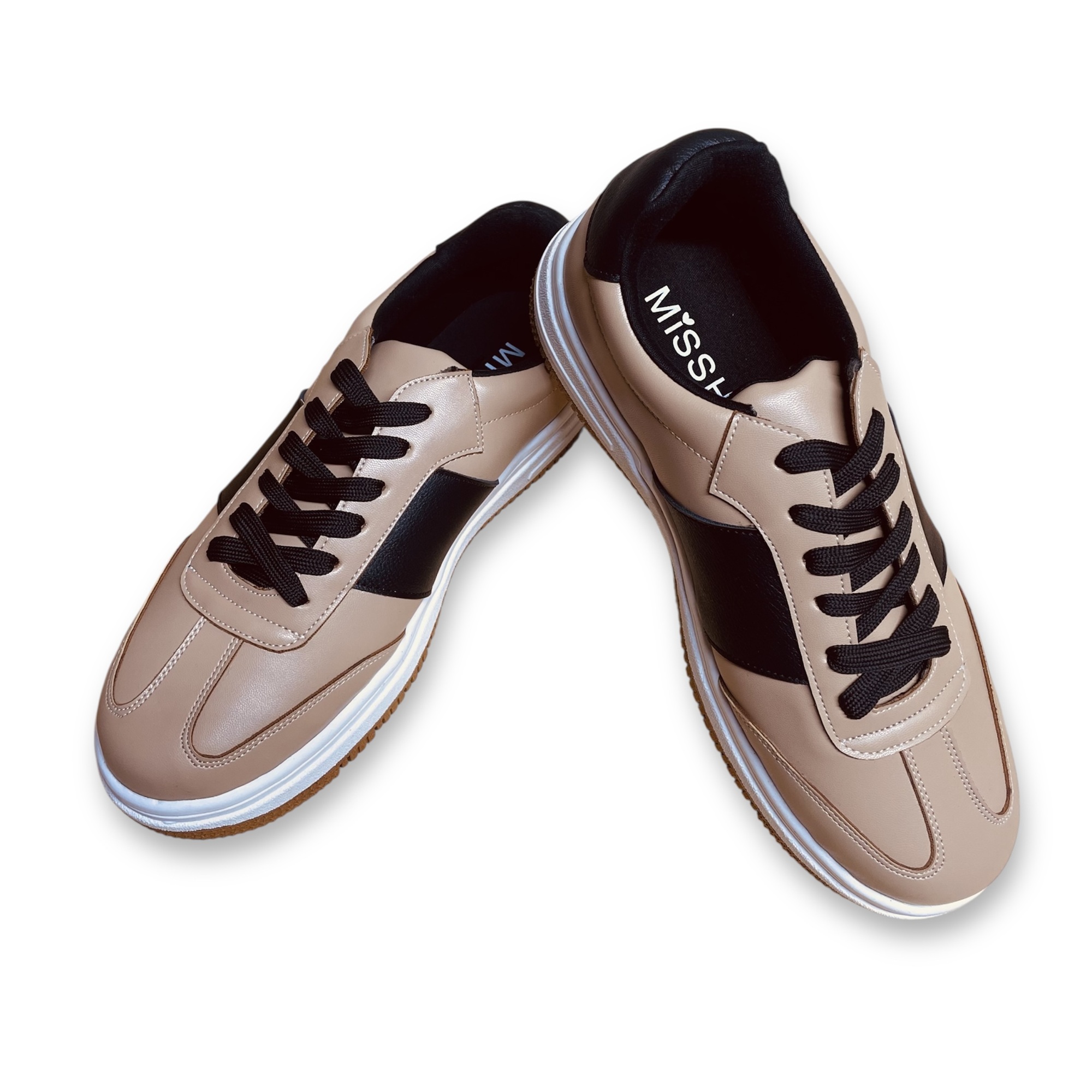 ZAPATILLAS MUJER MISSHUS DAM BEIGE NEGRO - 4