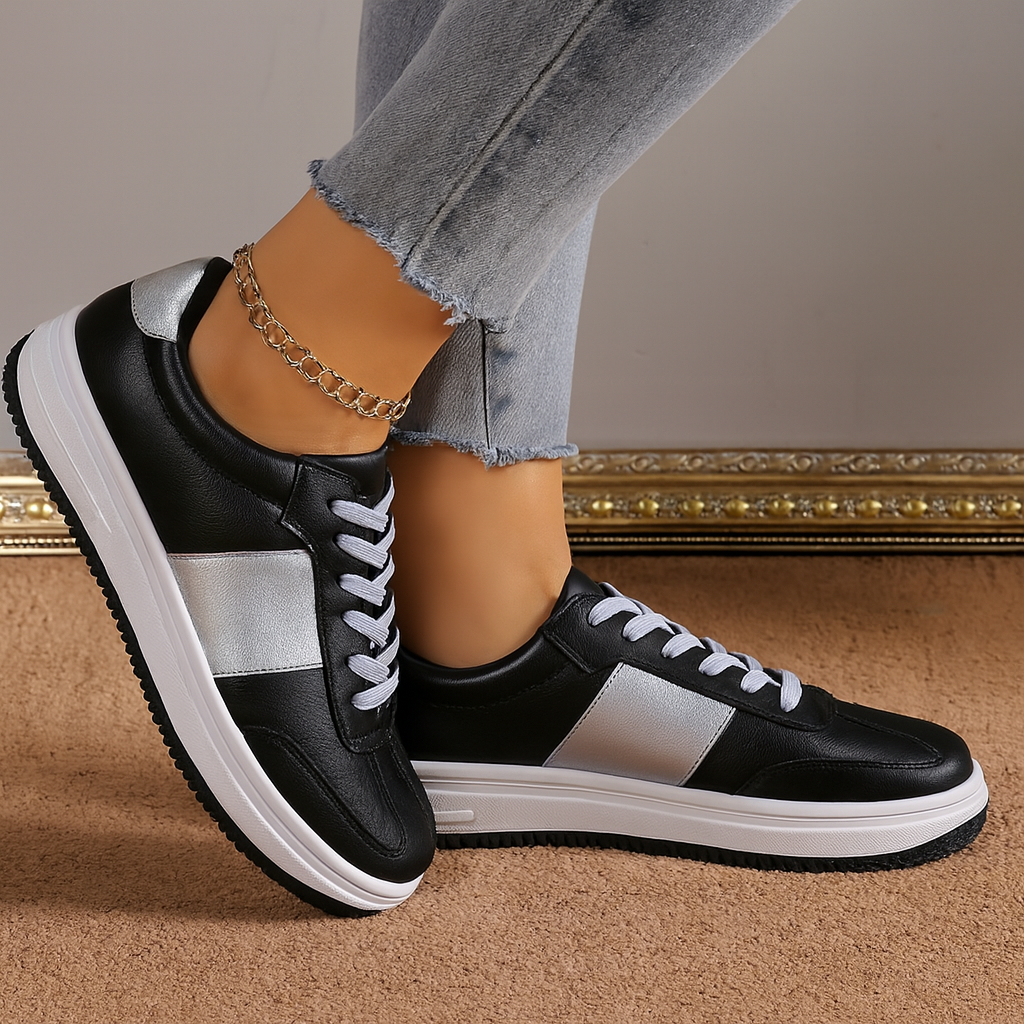 ZAPATILLAS MUJER MISSHUS DAM NEGRO PLATA - 1