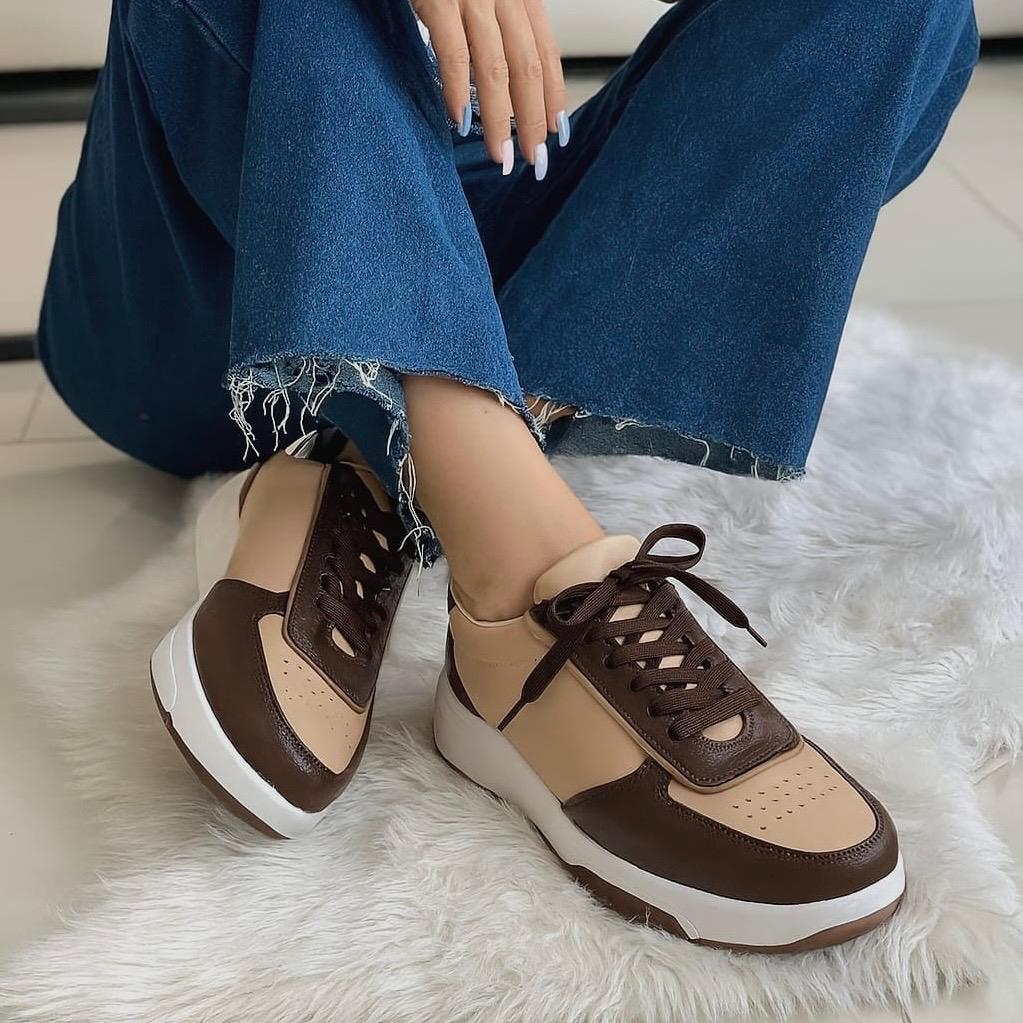 ZAPATILLAS MUJER MISSHUS LIZZY BEIGE MARRÓN - 1