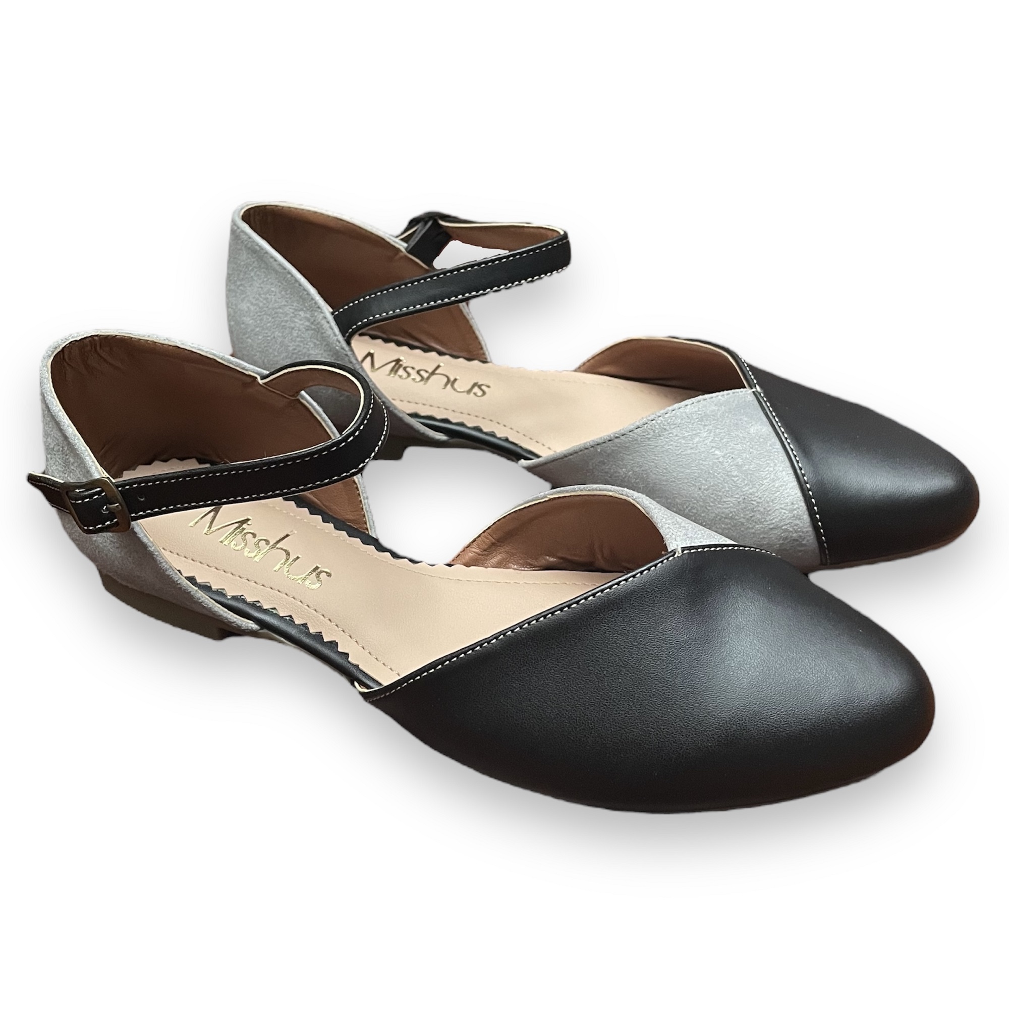 BALERINAS MUJER MISSHUS LUA GRIS NEGRO - 2