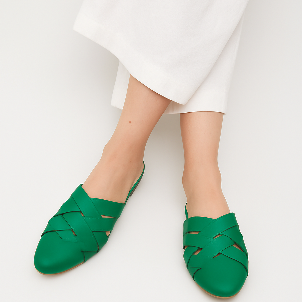 ZAPATOS MULES MUJER MISSHUS HILDA VERDE - 1