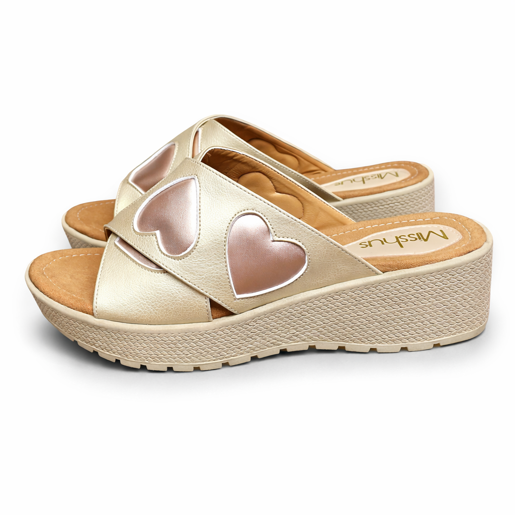SANDALIAS MUJER MISSHUS AURORA DORADO CORA BRONCE - 3