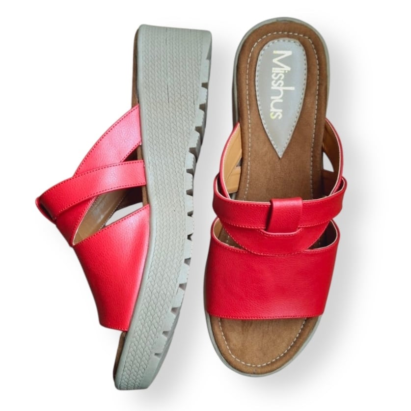 SANDALIAS MUJER MISSHUS RAISA ROJO - 4