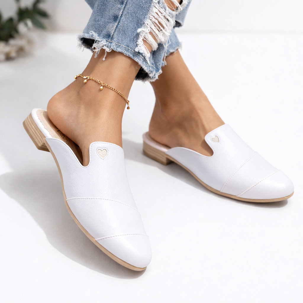 ZAPATOS MULES MUJER MISSHUS IRIS BLANCO - 1