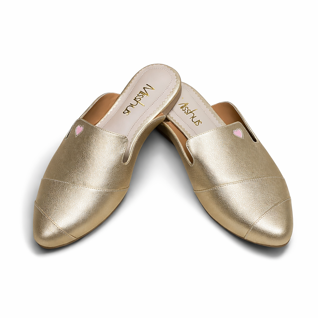 ZAPATOS MULES MUJER MISSHUS IRIS DORADO - 3