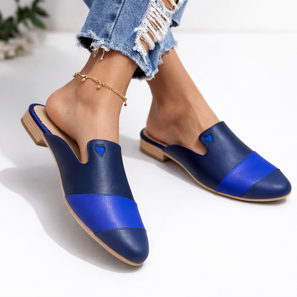 ZAPATOS MULES MUJER MISSHUS IRIS MIX AZUL CI - 1