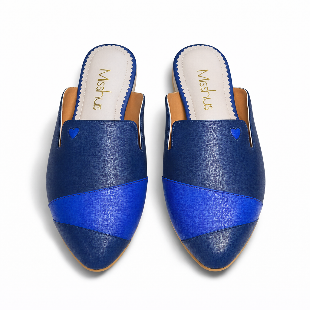 ZAPATOS MULES MUJER MISSHUS IRIS MIX AZUL CI - 4
