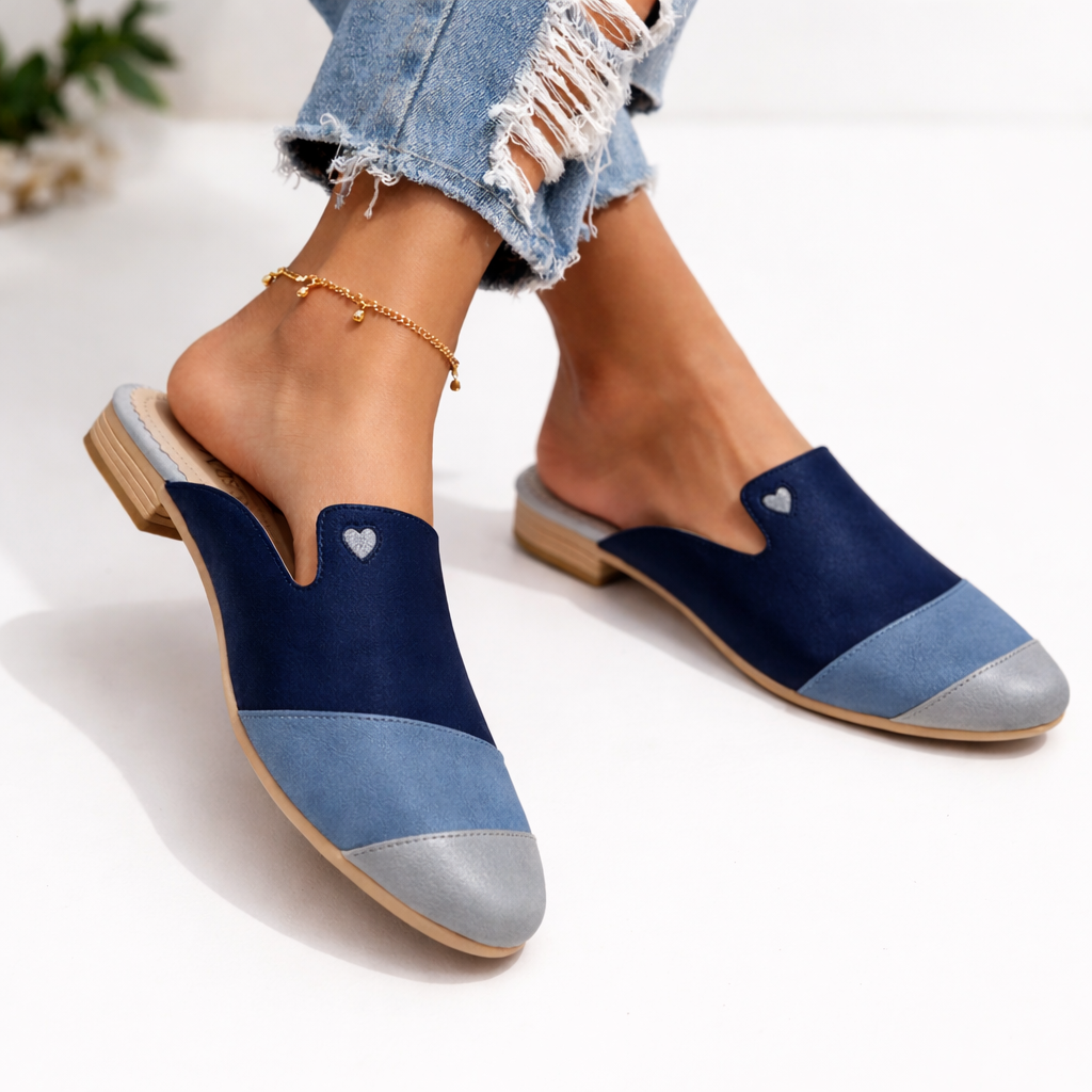 ZAPATOS MULES MUJER MISSHUS IRIS MIX AZUL S - 1