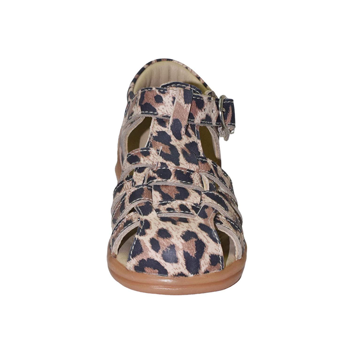 SANDALIA PIBE PARA NIÑA BRUNO KIDS DE CUERO ANIMAL PRINT ARENA PRIMEROS PASOS - 4