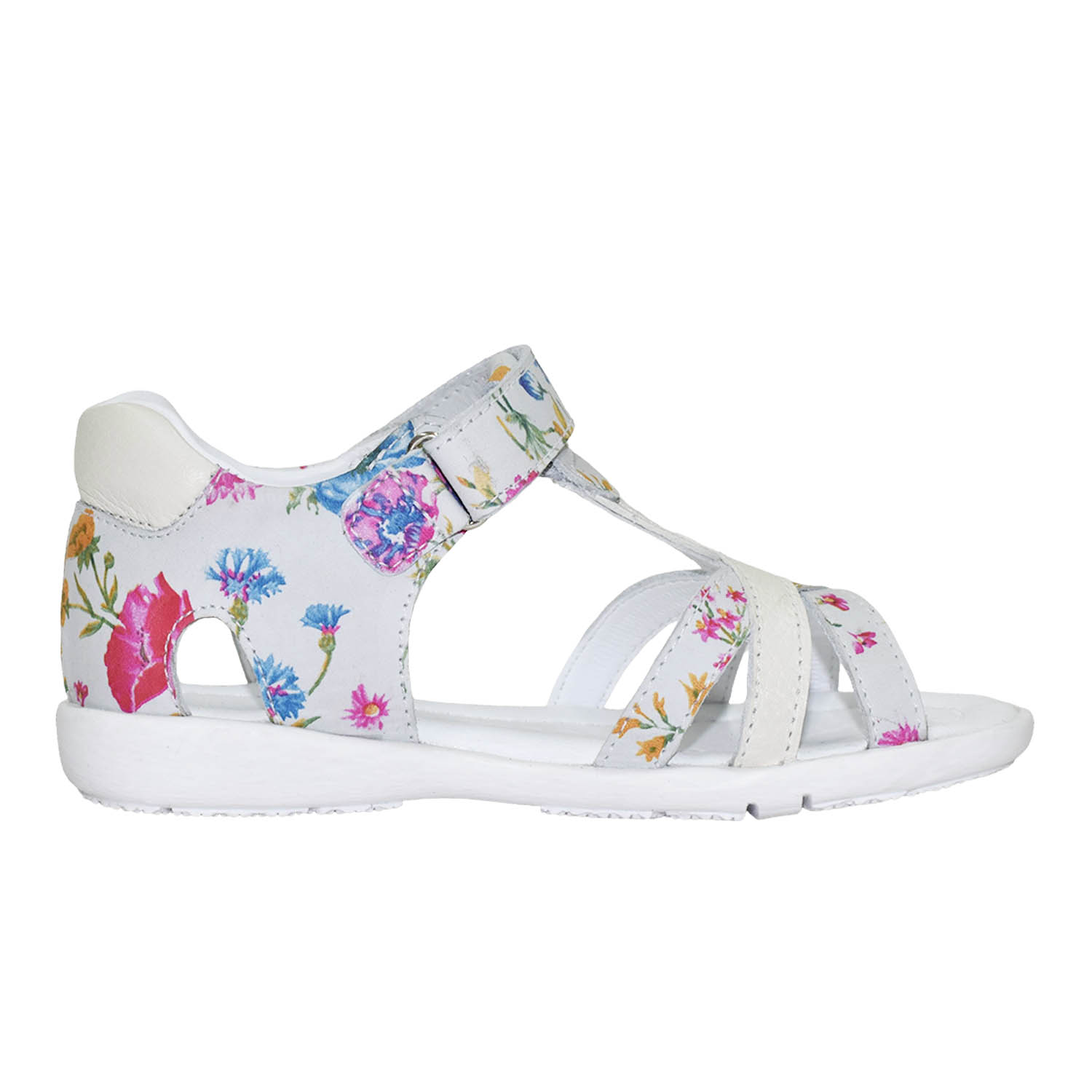 SANDALIA CAMINANTE PARA NIÑA BRUNO KIDS DE CUERO FOLIA FLOR BLANCO CAMINANTE - 3