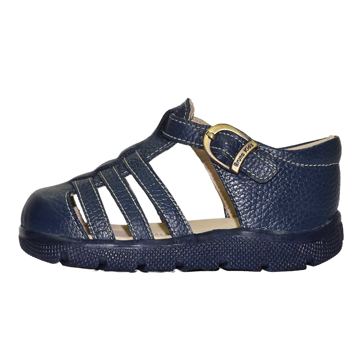SANDALIA CAMINANTE PARA NIÑO BRUNO KIDS DE CUERO AZUL CAMINANTE - 2