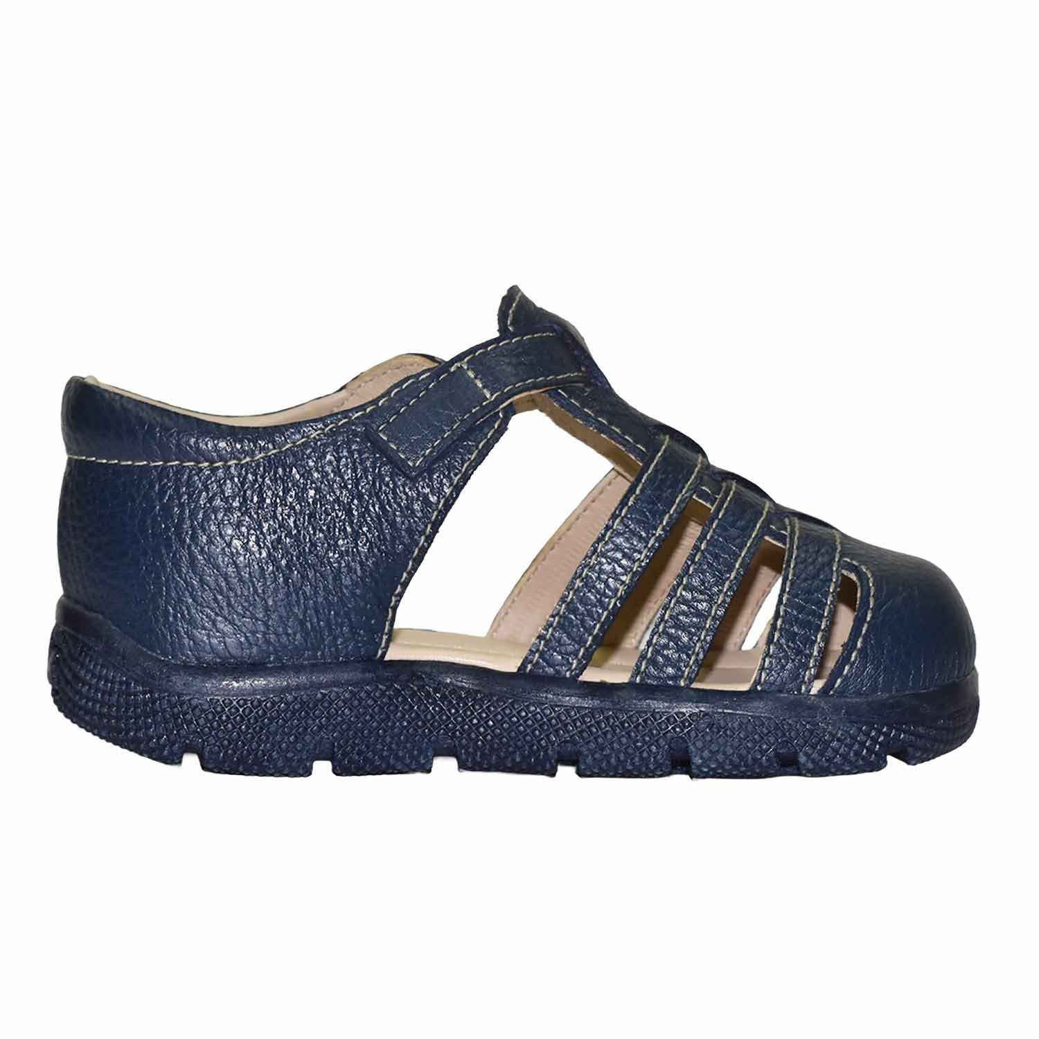 SANDALIA CAMINANTE PARA NIÑO BRUNO KIDS DE CUERO AZUL CAMINANTE - 3