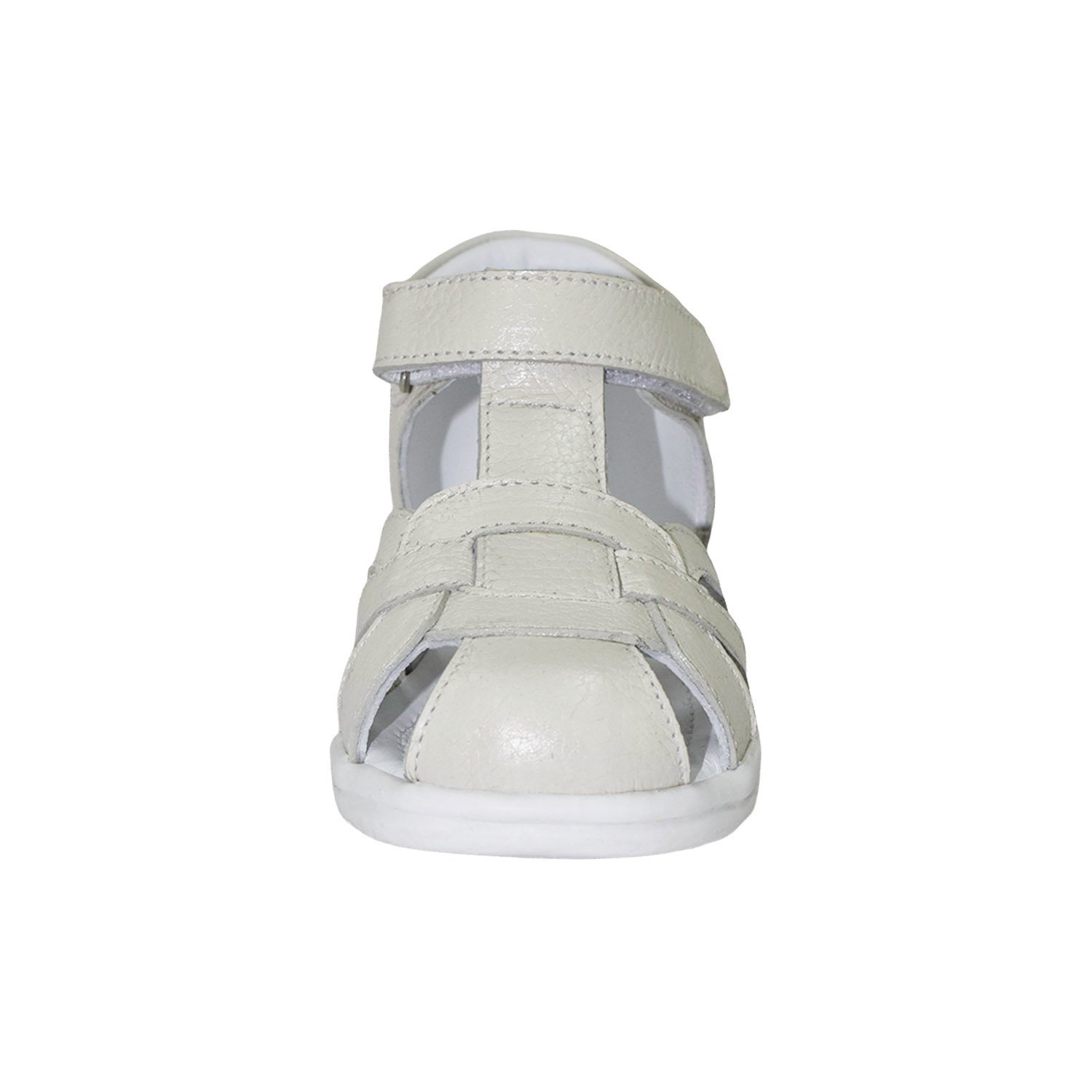 SANDALIA PIBE PARA NIÑA BRUNO KIDS DE CUERO BLANCO VAINILLA PRIMEROS PASOS - 4