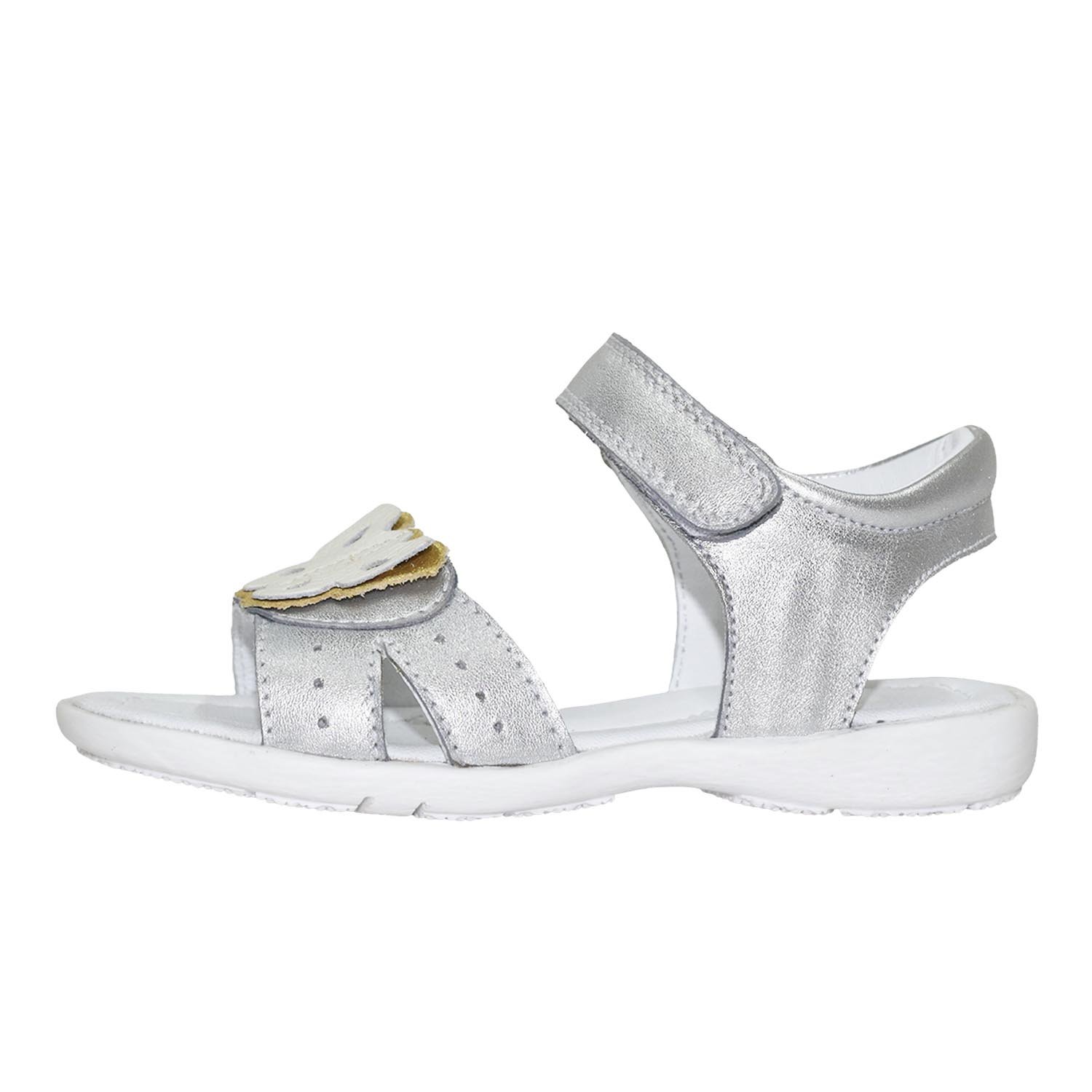 SANDALIA CAMINANTE PARA NIÑA BRUNO KIDS DE CUERO FOLIA PLATA CAMINANTE - 2