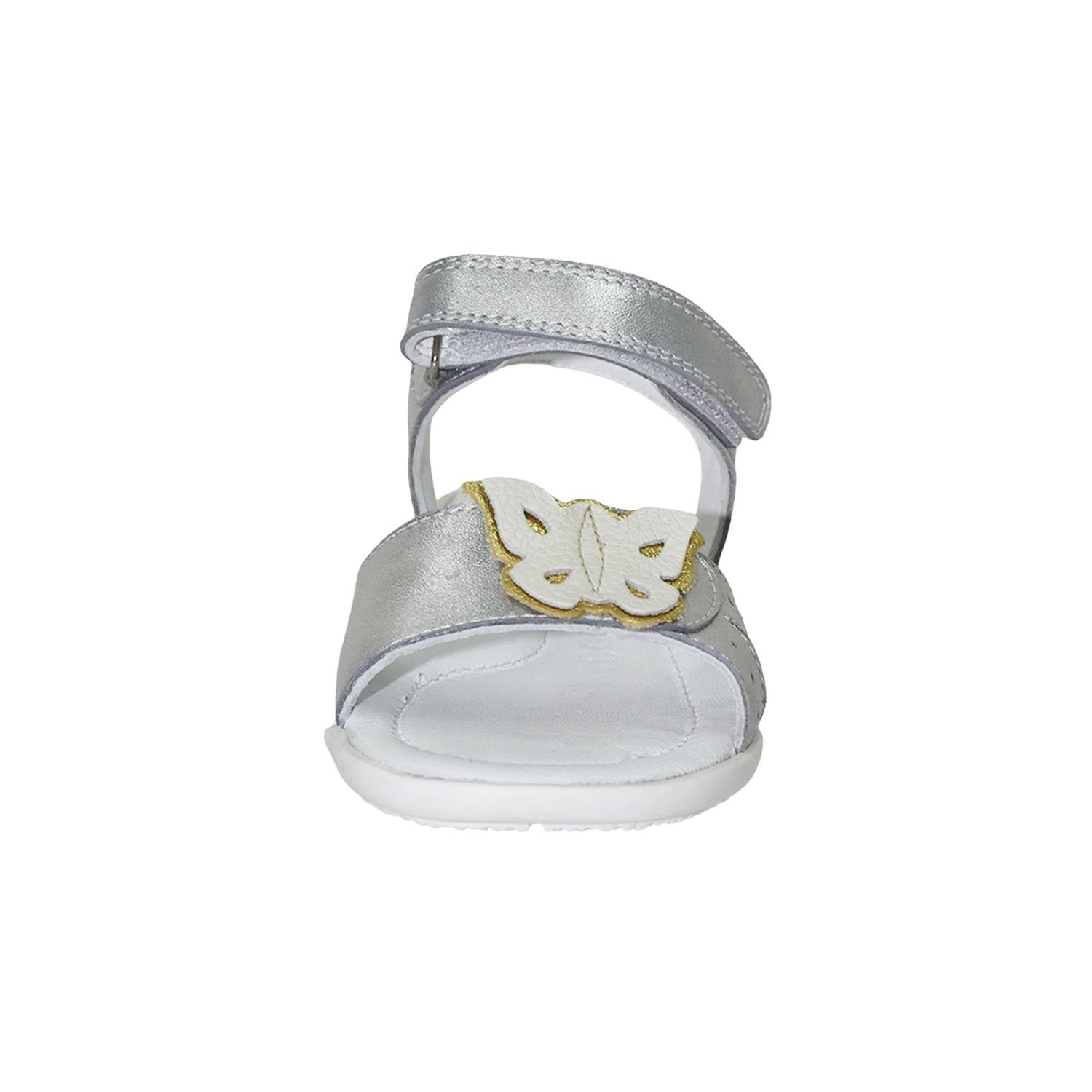 SANDALIA CAMINANTE PARA NIÑA BRUNO KIDS DE CUERO FOLIA PLATA CAMINANTE - 4
