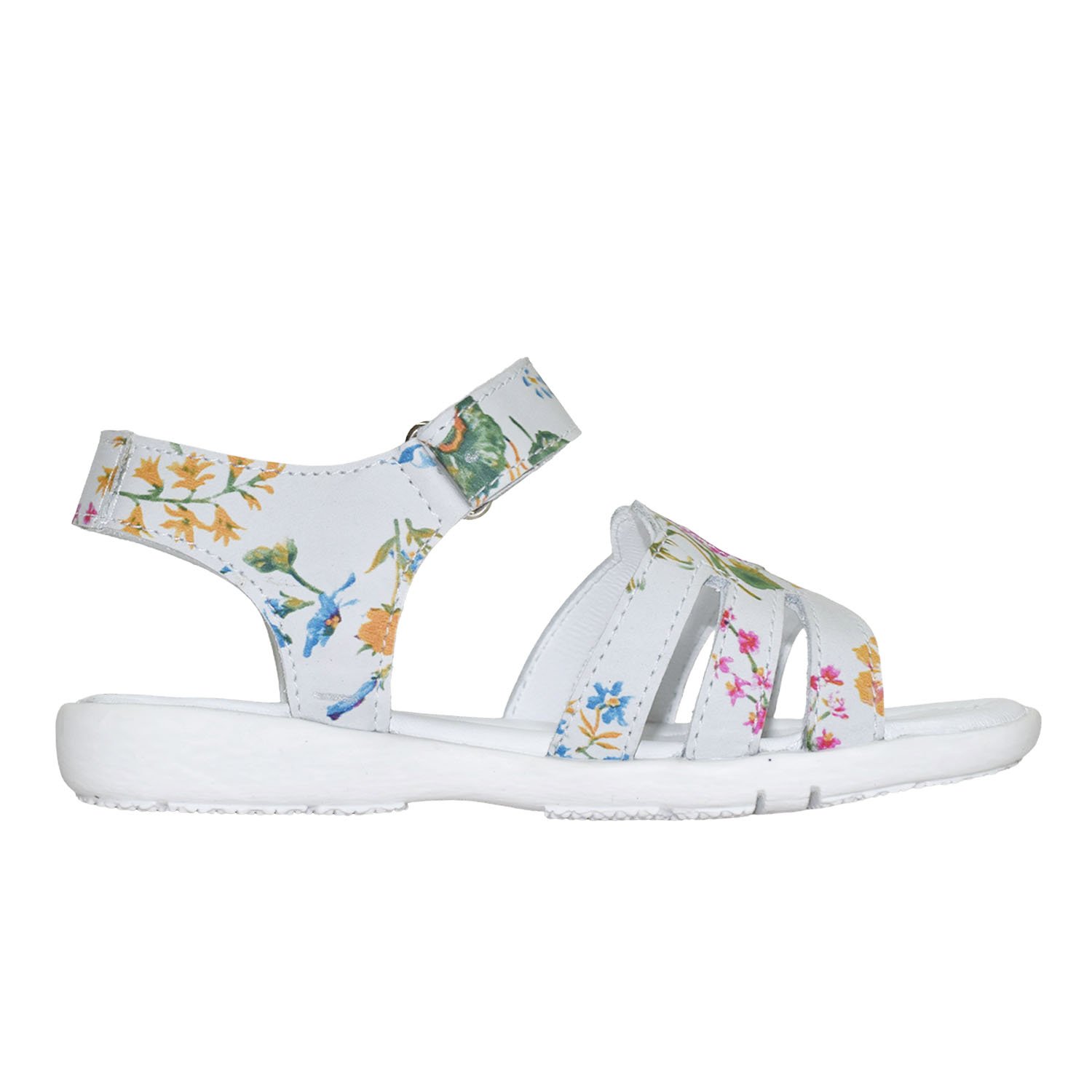 SANDALIA CAMINANTE PARA NIÑA BRUNO KIDS DE CUERO FOLIA FLOR BLANCO CAMINANTE - 3