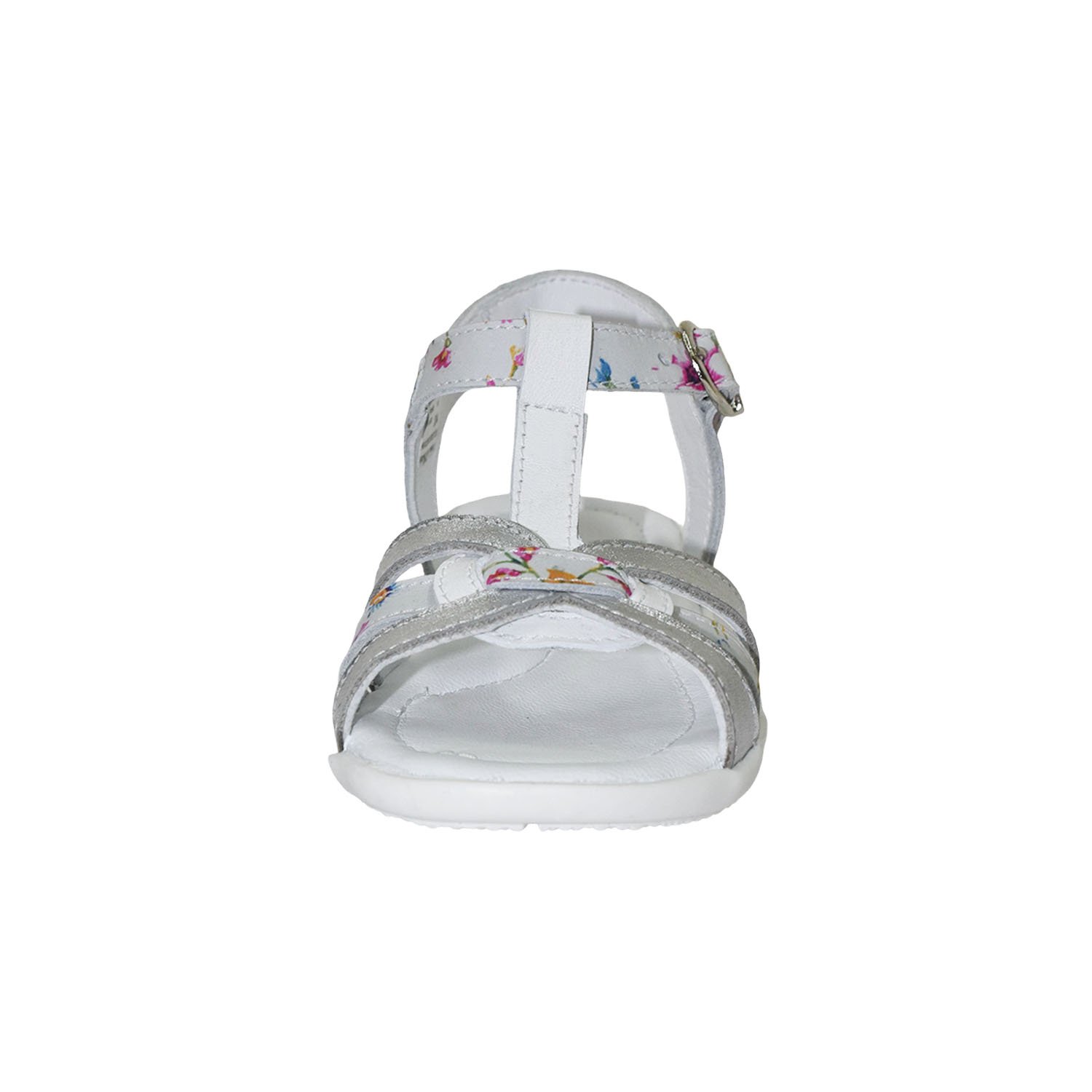 SANDALIA CAMINANTE PARA NIÑA BRUNO KIDS DE CUERO FOLIA FLOR BLANCO CAMINANTE - 4