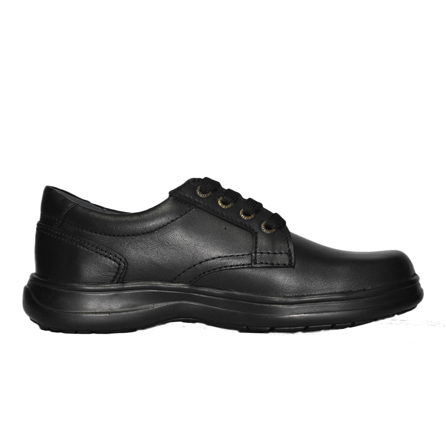 ZAPATO ESCOLAR PARA NIÑO BRUNO SEBASTIAN DE CUERO NEGRO CASUAL PASADOR - 3