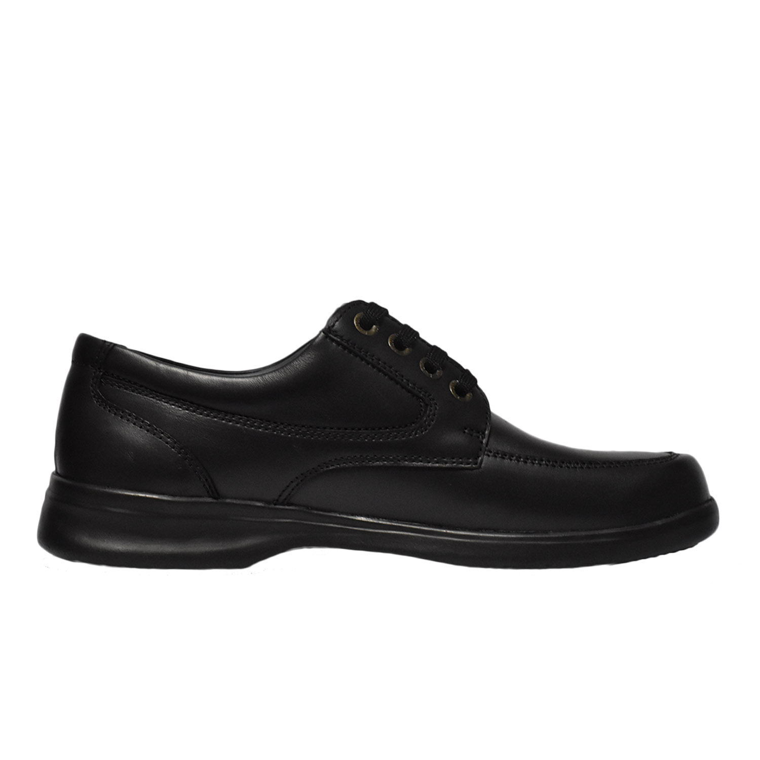 ZAPATO ESCOLAR PARA JOVEN BRUNO SEBASTIAN DE CUERO NEGRO CASUAL PASADOR - 3