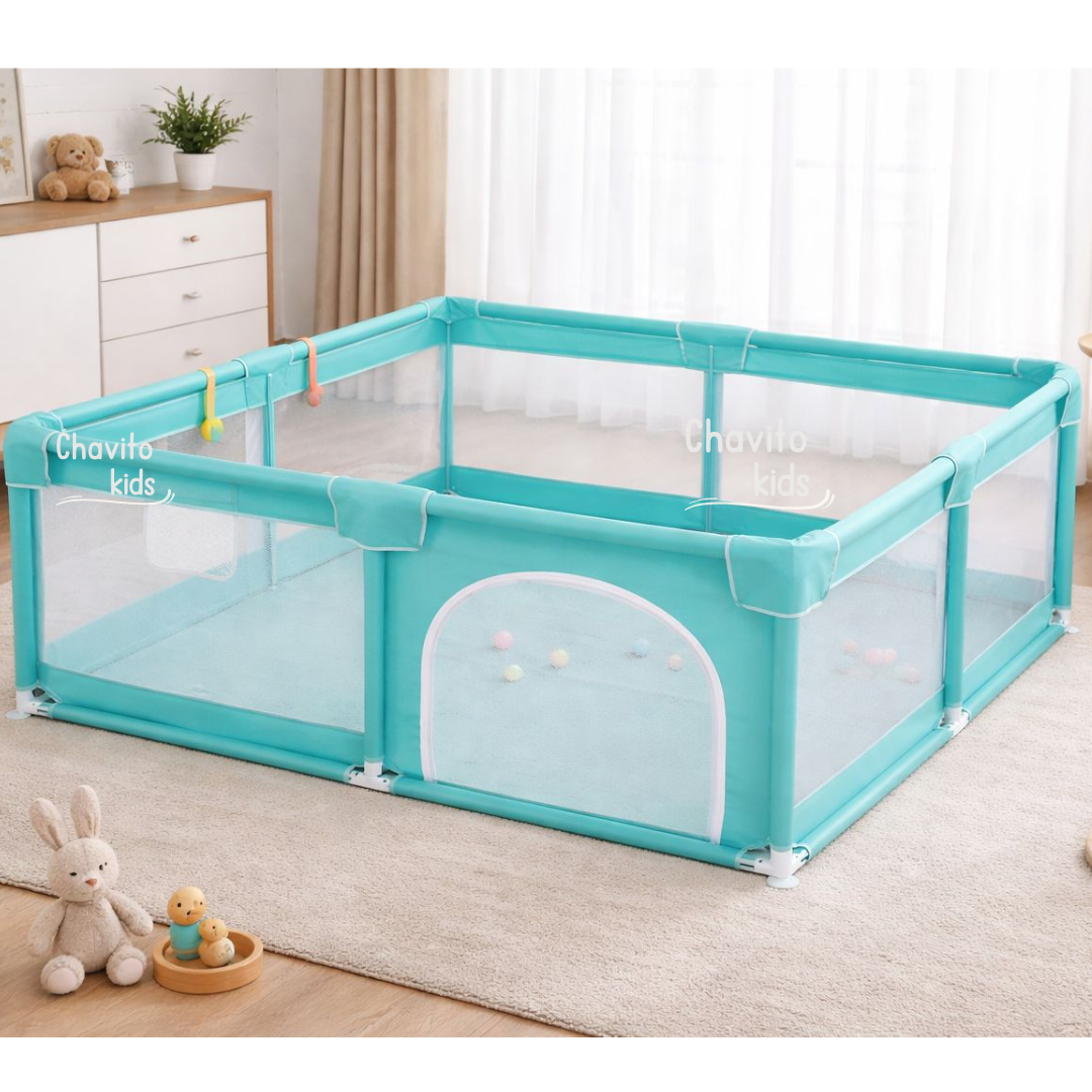 CORRALITO DE SEGURIDAD VERDE JADE 120 X 120 CM - 1