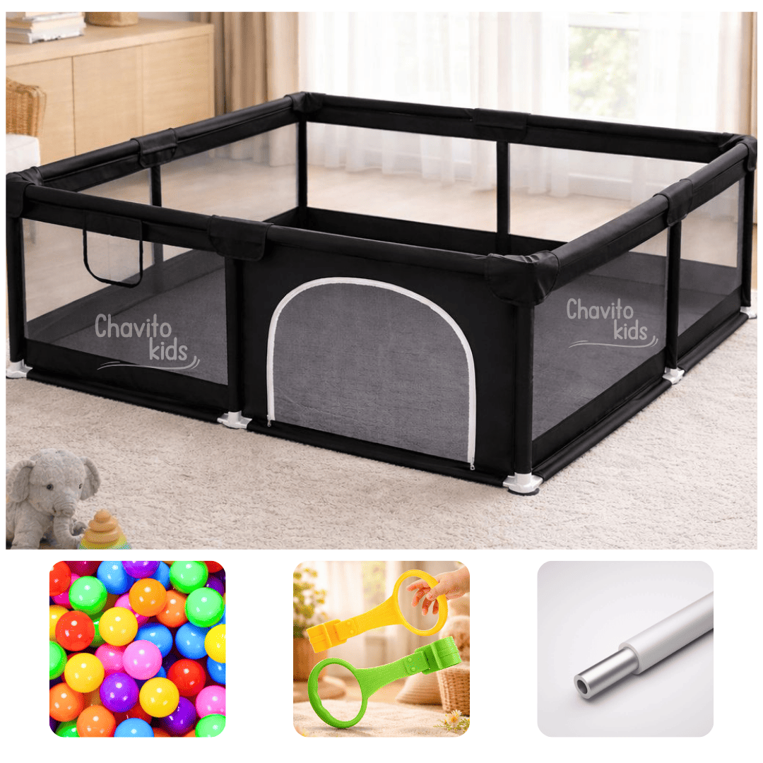 CORRALITO DE SEGURIDAD DE TELA 120 X 180 CM + ACCESORIOS - 1
