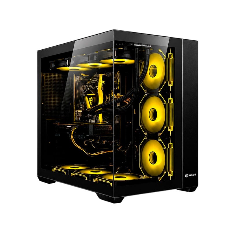 COMPUTADORA PC GAMER K-PLUS ORANGE CORE I7 14700F 32GB 500GB 24' CURVO RTX5060TI 16GB MI PC LISTA - MIPCLISTA - 3