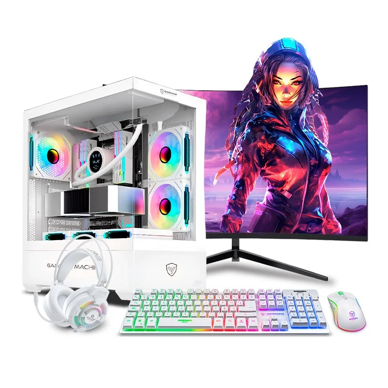 COMPUTADORA GAMER PINK RYZEN 7 5700 32GB  1TB 24' CURVO RTX5060TI 16GB MI PC LISTA - MIPCLISTA - 1