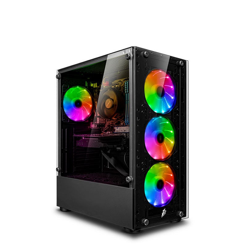 COMPUTADORA GAMER HAKU RED PLUS RYZEN 5 8600G 16GB DDR5 500GB 24' CURVO MI PC LISTA - MIPCLISTA - 6