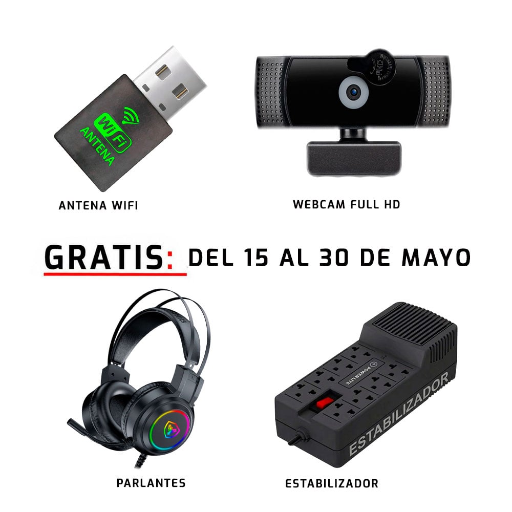 COMPUTADORA PC GAMER DRACO PINK CORE I7 9TH 16GB 500GB 24' CURVO RTX3050 6GB MI PC LISTA - MIPCLISTA - 4