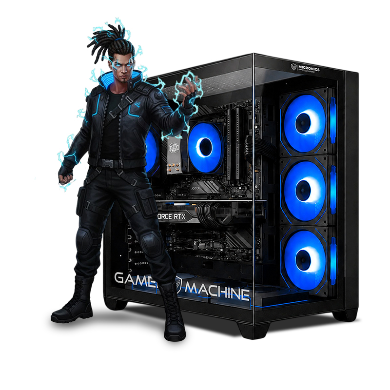 CPU GAMER INTEL CORE I5 12400F 16GB 500GB RTX3050 6GB MIPCLISTA BLUE COMPUTADORA - 1
