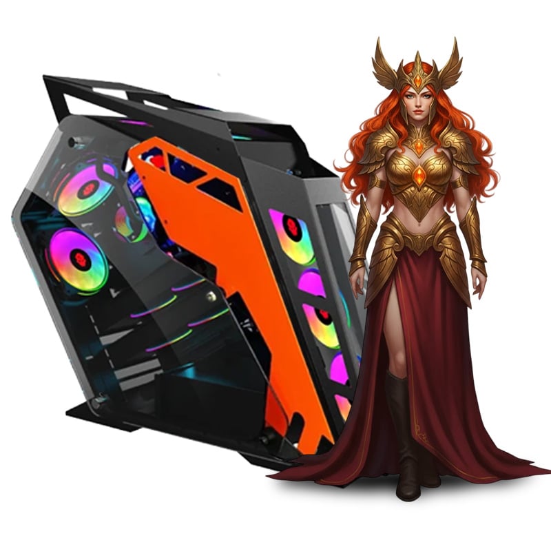 CPU GAMER INTEL CORE I7 14700F 32GB 500GB RTX5060TI 16GB MIPCLISTA ORANGE COMPUTADORA - 1