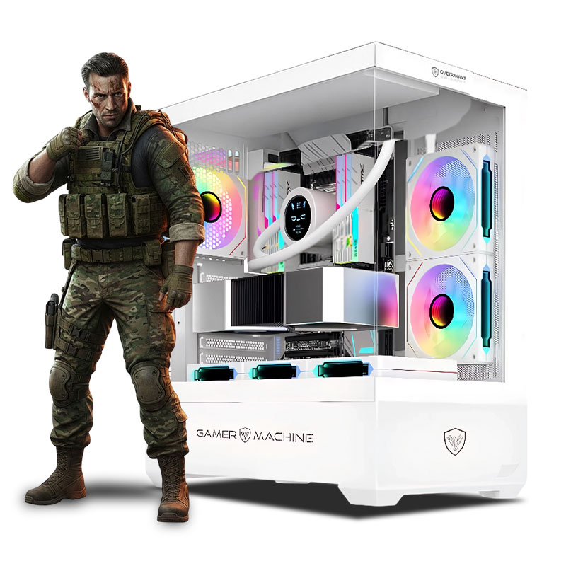 CPU GAMER RYZEN 7 8700F 32GB DDR5 500GB RTX5060ti 16GB WHITE MI PC LISTA - MIPCLISTA COMPUTADORA - 1