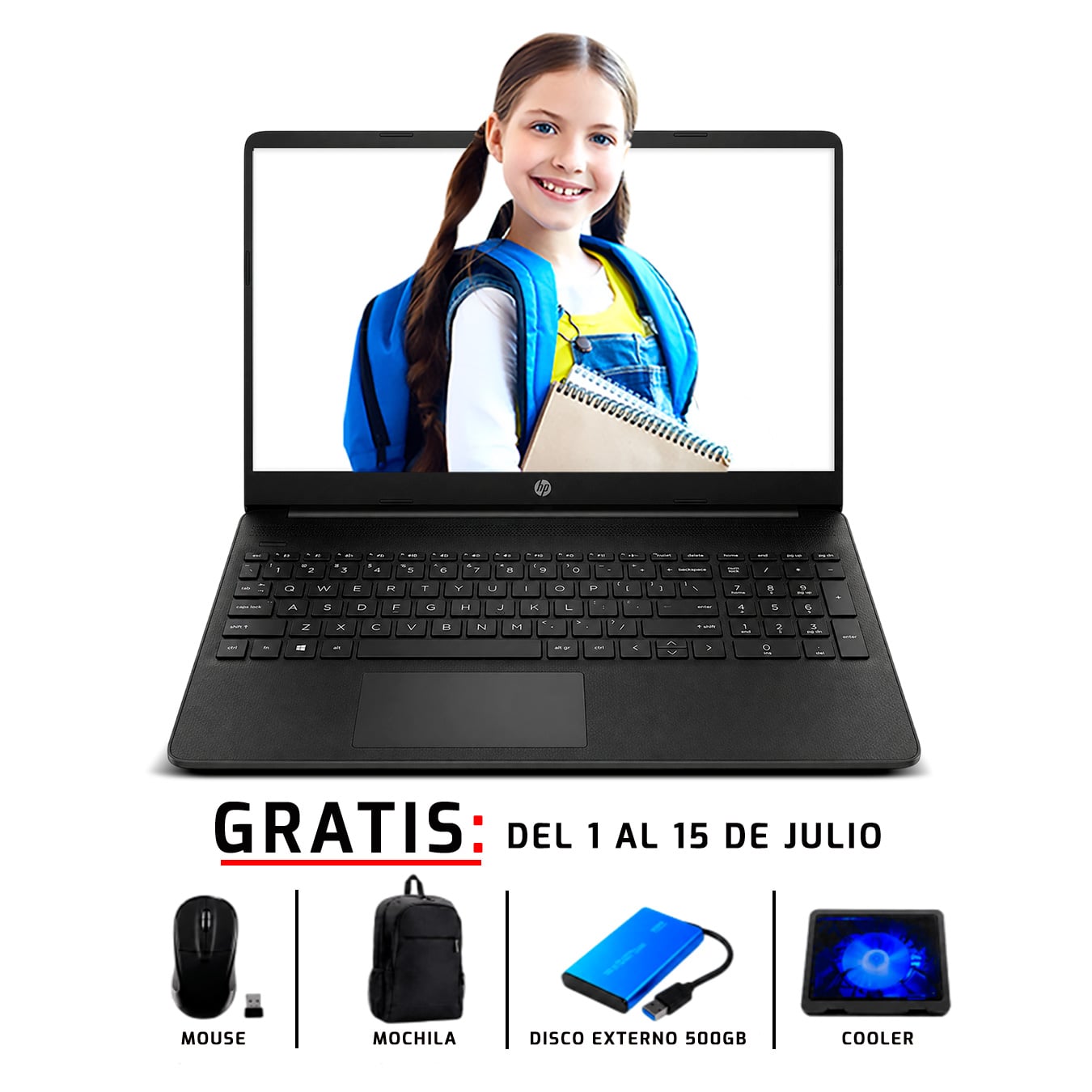 LAPTOP HP 250 G8 15.6’’ INTEL CORE I3 10TH 16GB 128GB 1TB HDD - OPEN BOX - 1