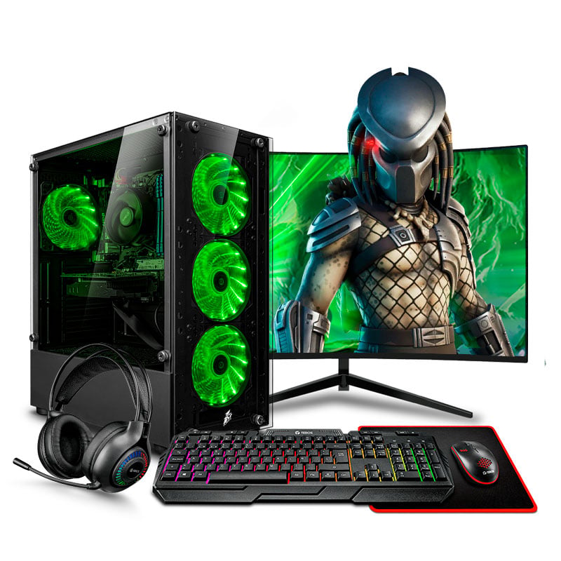 PC GAMER HAKU GREEN RYZEN 5 4600G SSD 500GB 16GB DDR4 500W - 1