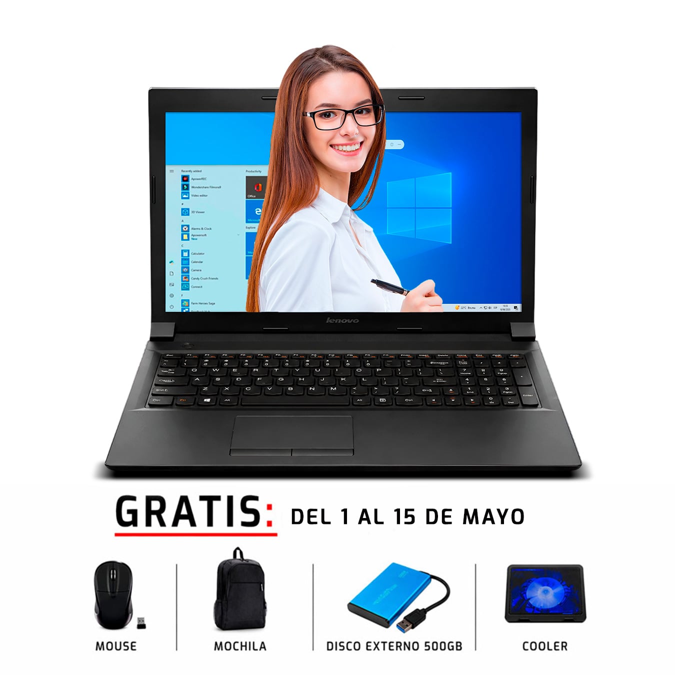 LAPTOP LENOVO B50 - 70 15.6' INTEL CORE I3 4TH SSD 128GB 8GB DDR3 (REACONDICIONADO) - 2