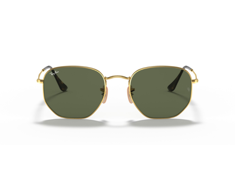 LENTES DE SOL HEXAGONAL GOLD GREEN RAY-BAN - 1