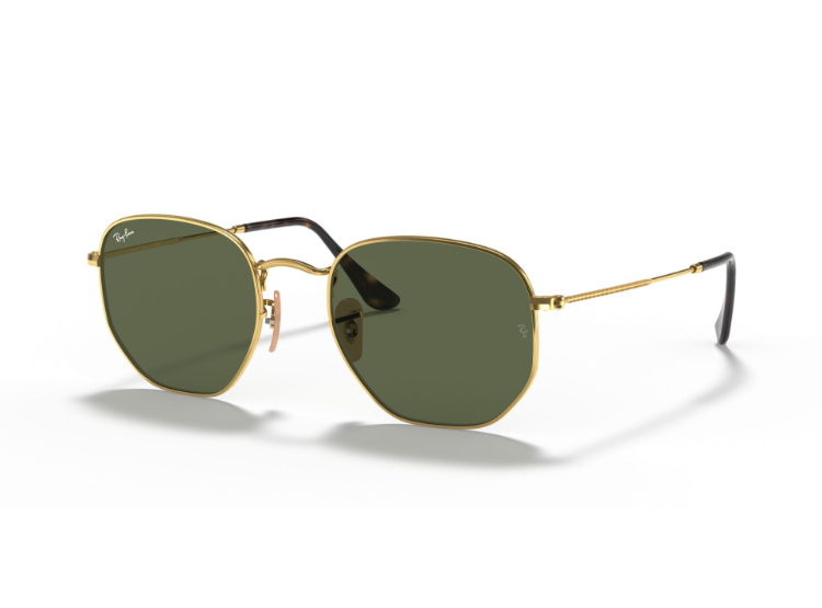 LENTES DE SOL HEXAGONAL GOLD GREEN RAY-BAN - 2