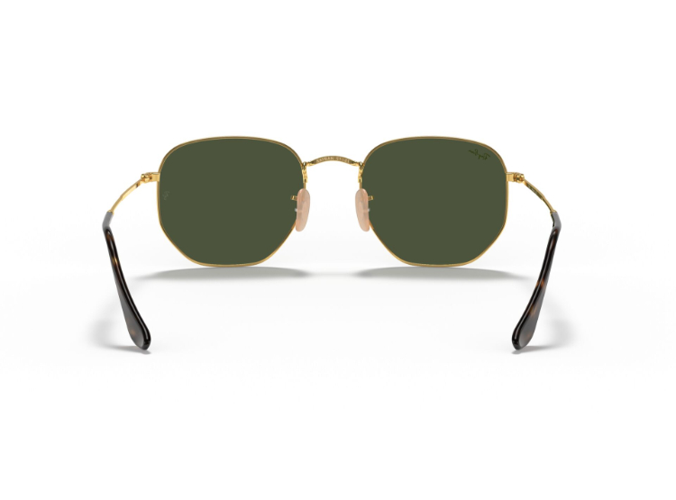 LENTES DE SOL HEXAGONAL GOLD GREEN RAY-BAN - 4