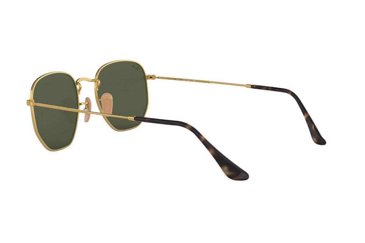 LENTES DE SOL HEXAGONAL GOLD GREEN RAY-BAN - 5