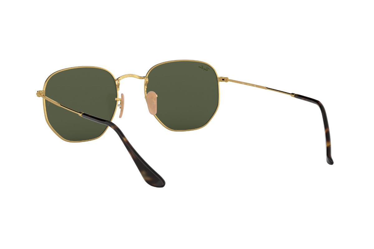 LENTES DE SOL HEXAGONAL GOLD GREEN RAY-BAN - 6