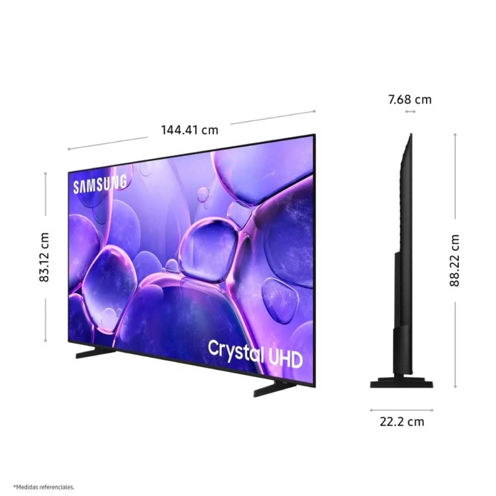 TELEVISOR SAMSUNG SMART TV 65CRYSTAL UHD 4K UN65U8000FGXPE NUEVO 2025 + RACK - 2