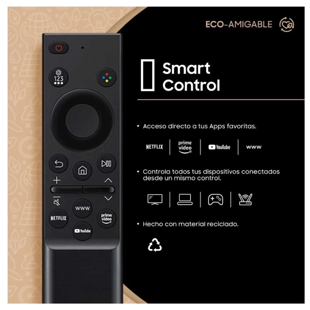 TELEVISOR SAMSUNG SMART TV 65CRYSTAL UHD 4K UN65U8000FGXPE NUEVO 2025 + RACK - 3