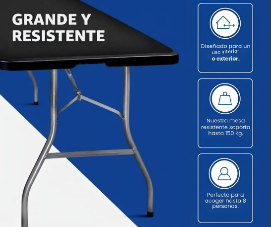 MESA PLEGABLE 1.80 M - 3