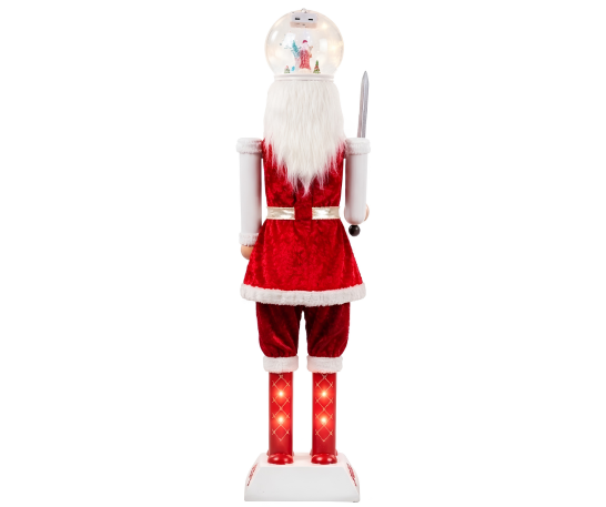 CASCANUECES NAVIDEÑO DE 115 CM CON ESFERA NEVADA, LUCES Y MÚSICA - 4