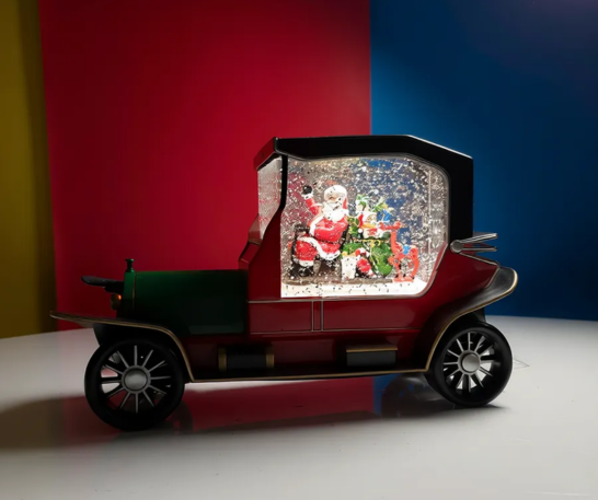 COCHE NAVIDEÑO MÁGICO CON EFECTO NEVADO, LUCES Y MÚSICA - 8