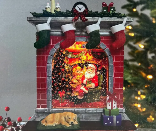 CHIMENEA NAVIDEÑA MÁGICA CON EFECTO NEVADO, LUCES Y MÚSICA - 1